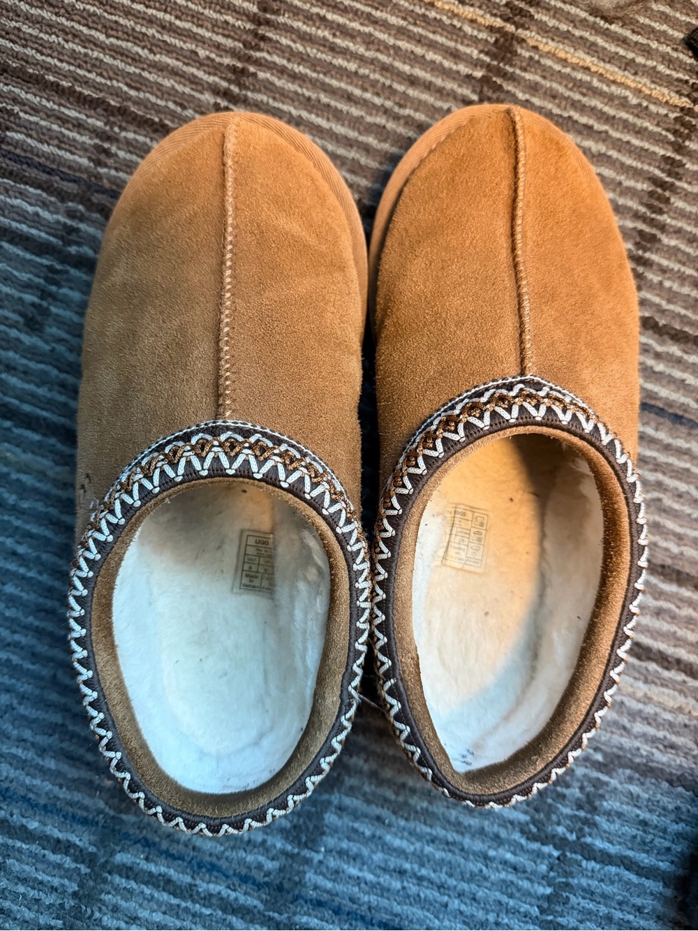Women’s ugg Tasman Suede Moccasin Slippers in Chestnut Brown